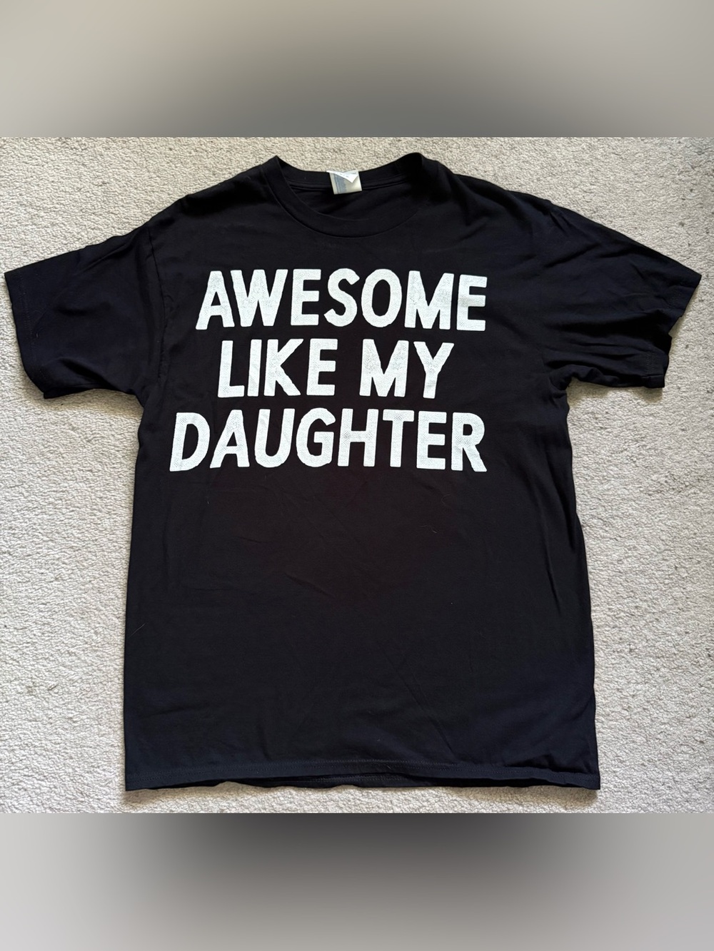 Kids Black 'Awesome Like My Daughter' Short Sleeve Tee